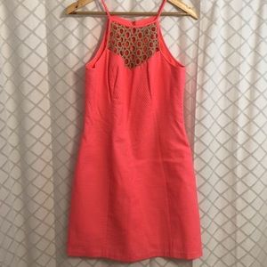 Lilly Pulitzer neon coral shift dress